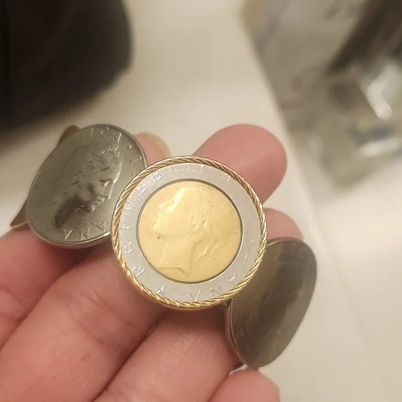 Bracelet Stainless Steel Hinge 925 Bezel Milor Italy - Picture 5 of 7